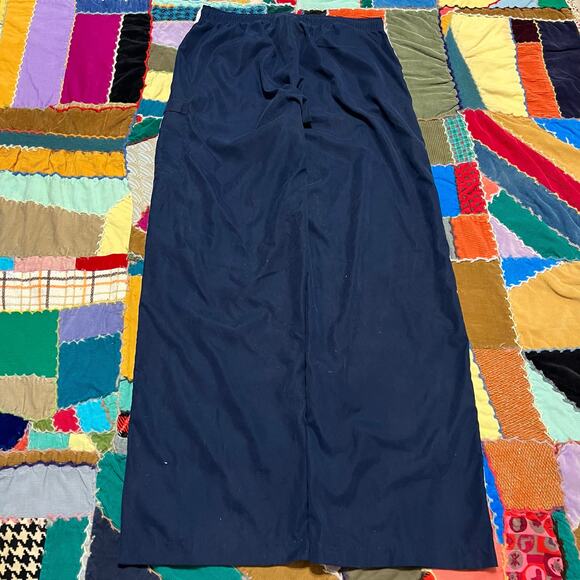Adidas Y2K Loose Fit 3 Striped Navy Trackpants Large - Picture 2 of 6